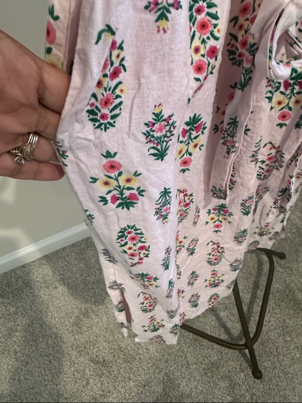 Ann Taylor Pink Floral Print Tie-Waist Sheath Dress. Size 0P - Picture 6 of 7